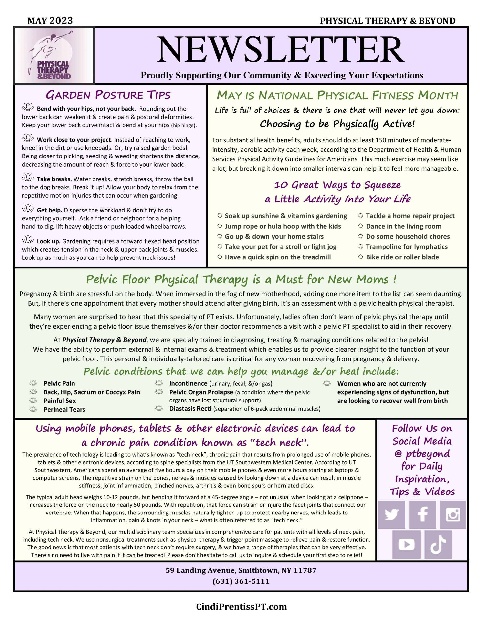 Physical Therapy & Beyond May 2023 Newsletter
